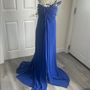 Carolina Herrera Royal Blue Strapless Gown